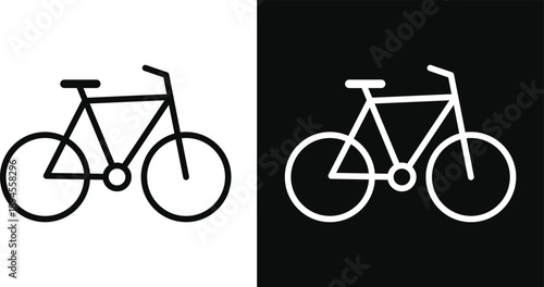 Biking Mountain Icon Set. Off-road cycling symbols. Extreme Cycling Symbols. Mountain biker icon. Outdoor recreation symbols. Tourism and travel sign
