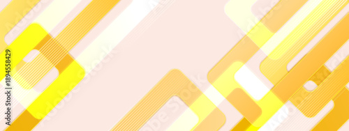 Bright sunny background with yellow and orange diagonal geometric frames and striped patterns