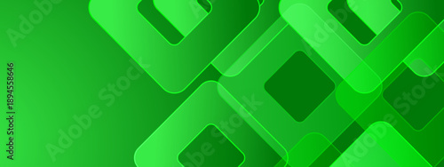 Bright green eco friendly technology background with squares