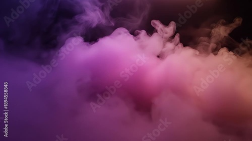 Abstract smoke clouds in vibrant colors create a mesmerizing visual effect.