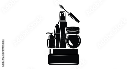 Vector illustration of bathroom products