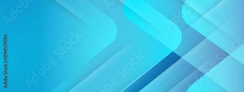 Minimalist cyan and blue background with clean overlapping diagonal rounded rectangular forms