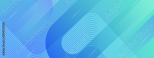 Fresh teal and blue background with rounded diagonal shapes and subtle line textures for clean professional technology