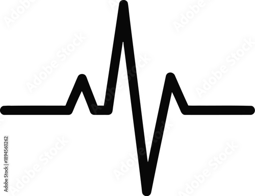 Heartbeat line icon on white background