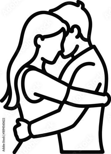 Couple embracing each other in love