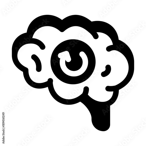 Line style icon depicting mind refresh