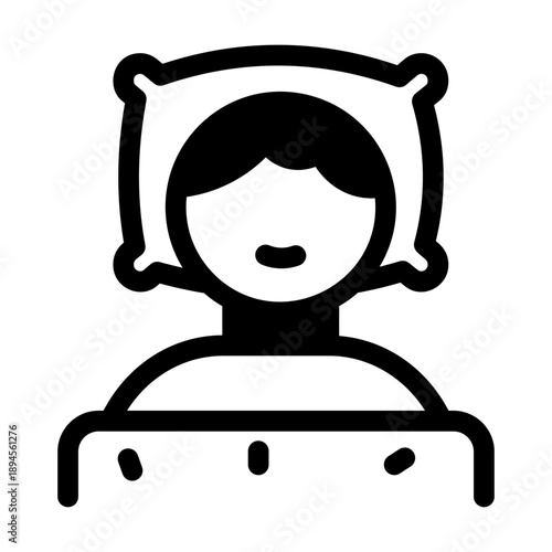 Line style icon depicting good sleep