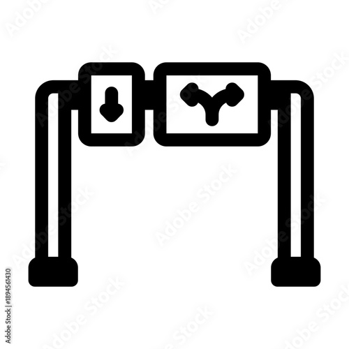 Glyph style icon representing a signboard