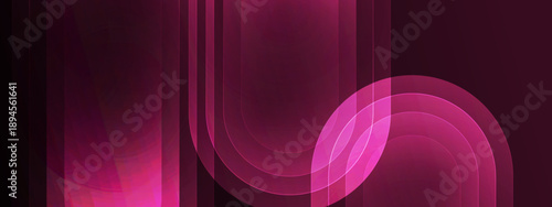 Vibrant pink and magenta tech background with glowing rounded lines