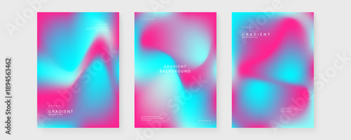 Eye catching abstract background with a bold pink and cyan mesh gradient flow perfect for tech and fashion posters