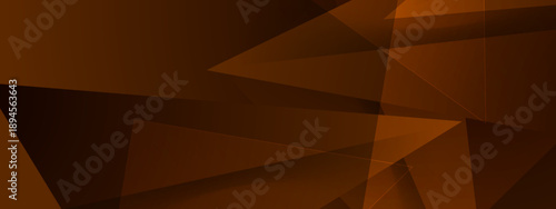 Professional brown and gold background with polygonal overlapping shapes for luxury or autumn themes