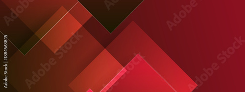 Intense red and maroon background featuring sharp overlapping square shapes for bold design