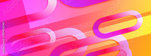 Energetic pink and orange background featuring overlapping pill shapes and vibrant gradients perfect for trendy social media and web banners