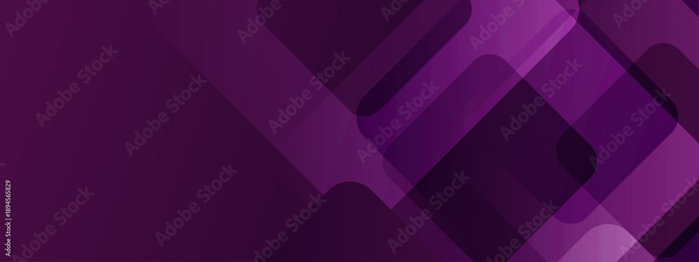 Obraz premium Sophisticated purple abstract background with overlapping transparent geometric square layers and deep violet gradients