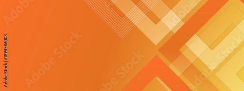 Professional orange background with sharp geometric squares and lines