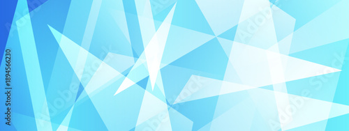 Sharp icy blue triangular shapes creating a crystalline glass effect