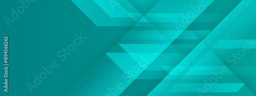 Vibrant turquoise and teal digital shapes with geometric precision