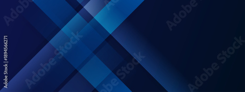 Professional navy blue overlapping shapes with subtle light rays