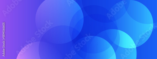 Professional abstract background with purple and blue glowing circles for technology and calm concepts