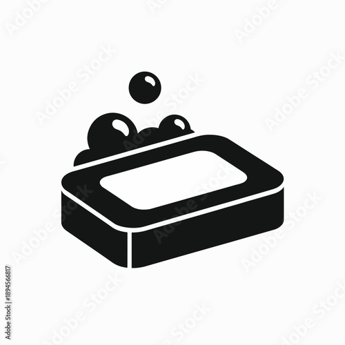 Bar of Soap with Bubbles Icon