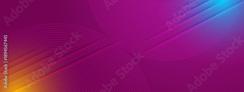 Modern purple background featuring elegant glowing circular lines and smooth color transitions