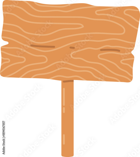 Wooden Signboard Illustration