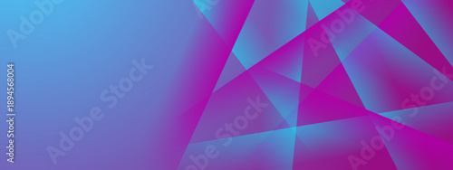 Abstract geometric background with pink and blue polygon shapes and futuristic gradient light effects