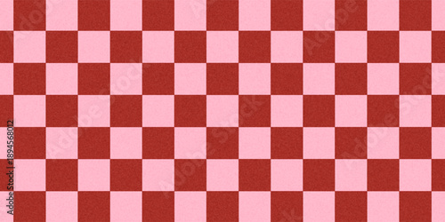 Seamless repeat pattern with ditsy hand drawn checkerboard in cotton candy pink and red. Soft pink and red checker for Valentines day, girls, cosmetics, teen projects and more