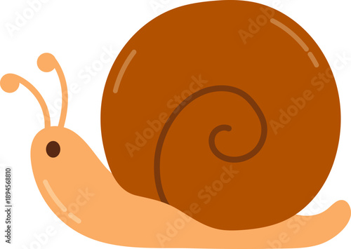 Cute Cartoon Animal Snail Illustration