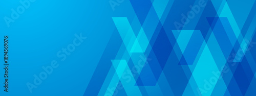 Geometric chevron shapes and triangles in cyan and blue gradients