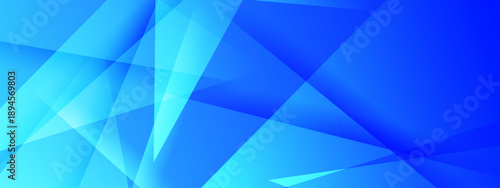 Blue crystal style background with sharp geometric lines and transparent layers for tech innovation
