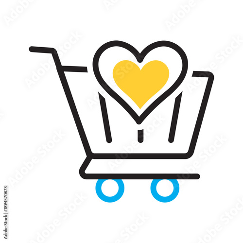 Vector multi color icon for Wishlist