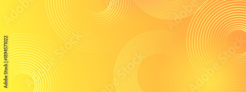 Clean minimalist yellow and orange background with delicate white concentric circle line art