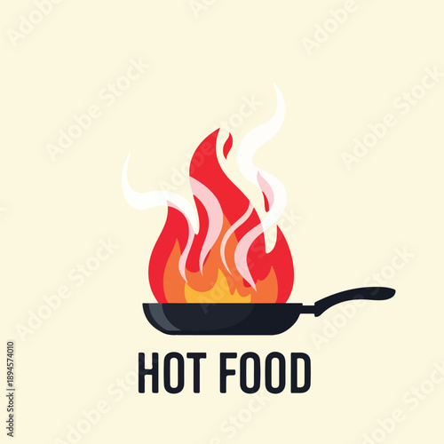 food, cooking, fire, pan, heat, serve, hunger
