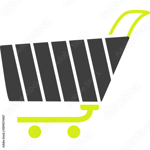 Unique Shopping Cart Vector Icon
