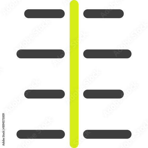 Unique Center Align Vector Icon