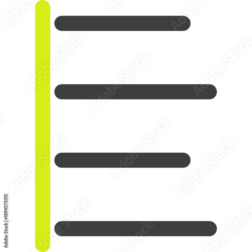 Unique Left Align Vector Icon