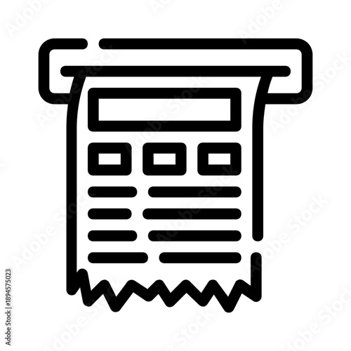 Receipt printing from a machine showcasing transaction details, suitable for small business, accounting, expenses, financial records, and cashier concepts.
