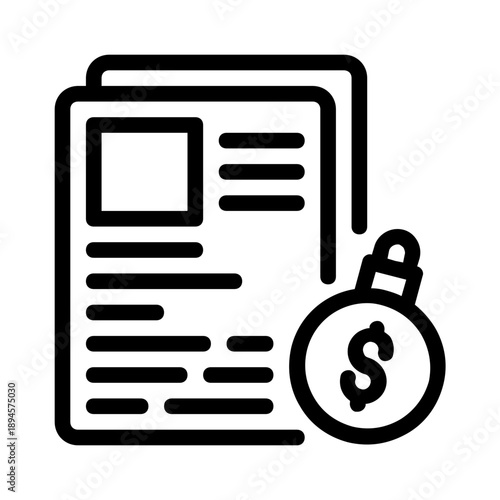 Document money circle, contract legal ideal for financial reports, budgeting documents, investment presentations, business analysis concepts.

