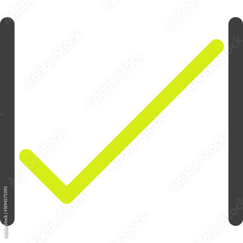 Unique Tick Vector Icon