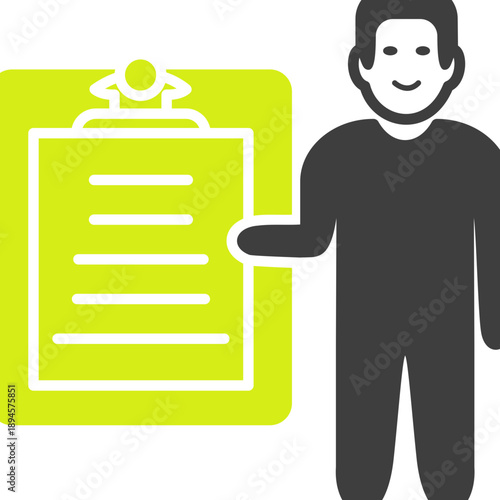 Unique Male Presenter Vector Icon