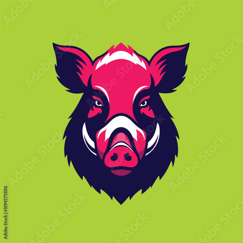 boar, wild, animal, stylized, powerful