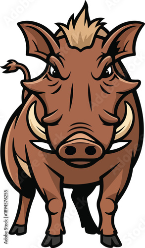 rhino cartoon isolated on white