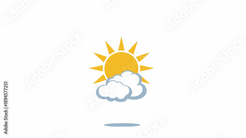 Simple weather icon showing sun partially covered by a cloud.