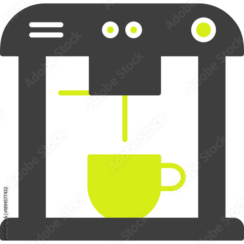 Unique Coffee Machine Vector Icon