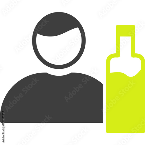 Unique Man And Drink Vector Icon