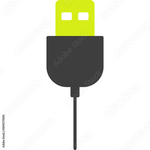 Unique USB Cable Vector Icon