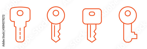 Key icon symbol for apps and websites. Key sign and symbol. keys vector