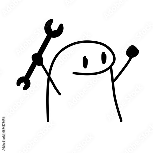 black line meme vector builder theme	