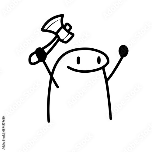 black line meme vector builder theme	